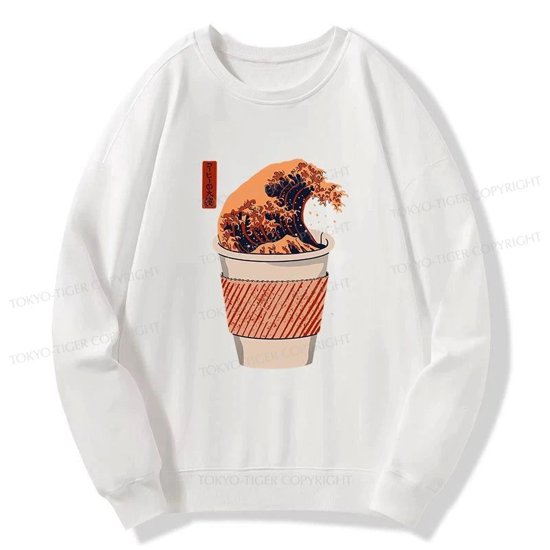 Tokyo-Tiger The Great Wave Coffee Sweatshirt