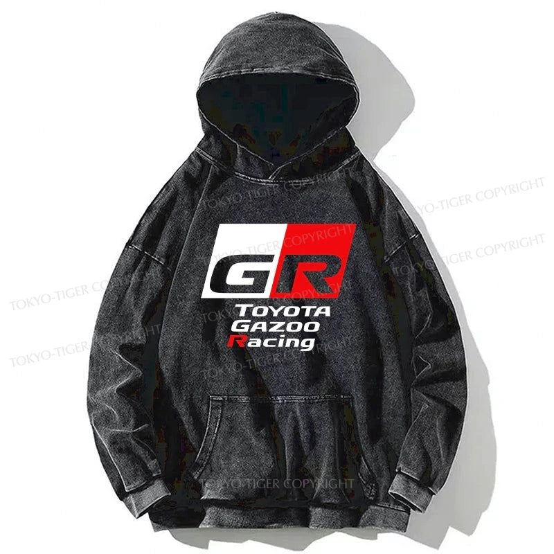 Tokyo-Tiger Toyota Gazoo Racing GR Logo Washed Hoodie