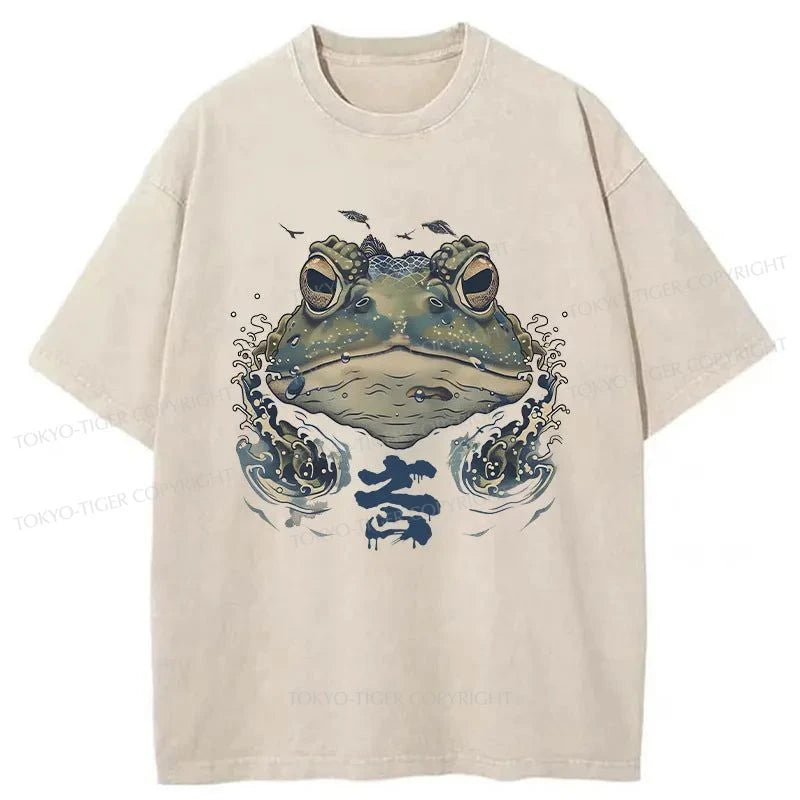 Tokyo-Tiger Scary Frog Japan Washed T-Shirt