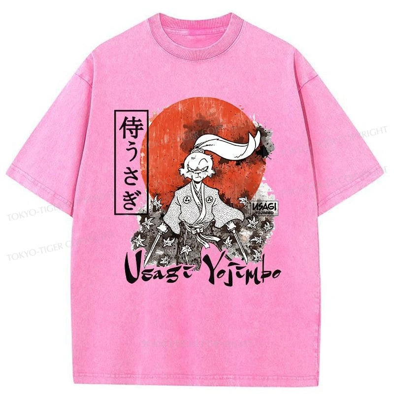 Tokyo-Tiger Usagi Yojimbo Kanji Red Sun Washed T-Shirt