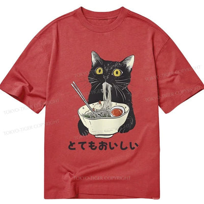 Tokyo-Tiger Cats Eat Ramen Noodles Classic T-Shirt