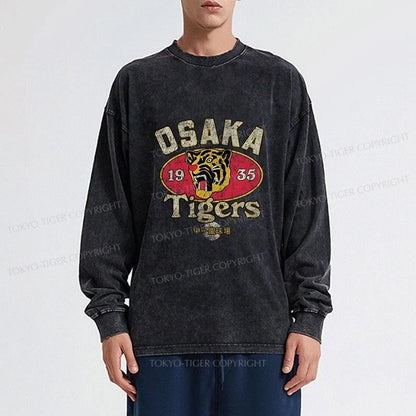 Tokyo-Tiger Osaka Tigers 1935 Washed Long Sleeve T-Shirt