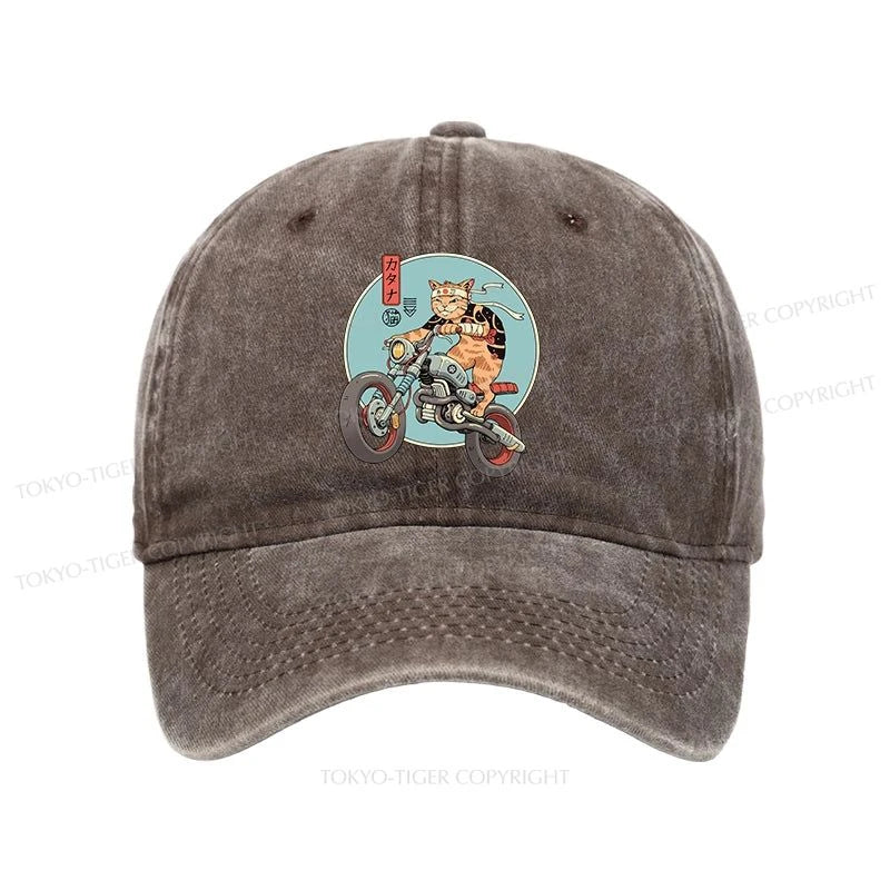 Tokyo-Tiger Catana Motorcycle Washed Cap