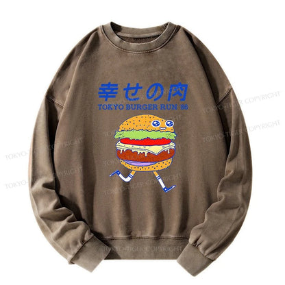 Tokyo-Tiger Tokyo Burger Run Japanese Washed Sweatshirt