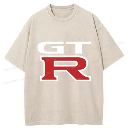 Tokyo-Tiger GTR Logo Japanese Washed T-Shirt