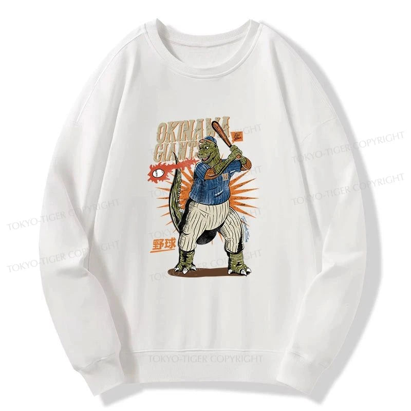 Tokyo-Tiger OKINAWA GIANTS Dinosaur Sweatshirt