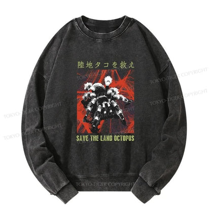 Tokyo-Tiger Real Scary Spiders Washed Sweatshirt