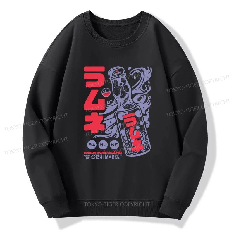 Tokyo-Tiger Ramune Print Japanese Sweatshirt