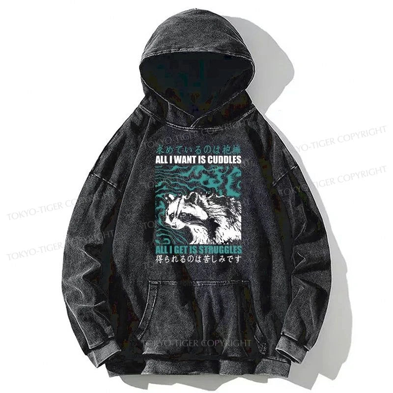 Tokyo-Tiger All I Get Is Struggles Washed Hoodie