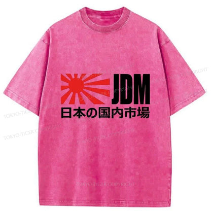 Tokyo-Tiger JDM Flag Logo Washed T-Shirt