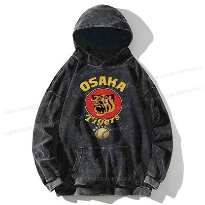 Tokyo-Tiger Osaka Tiger Baseball Washed Hoodie