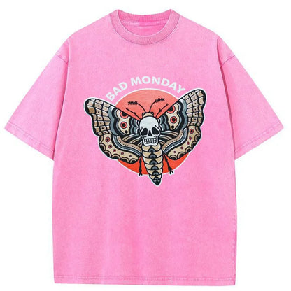 Tokyo-Tiger Moth Skull Washed T-Shirt