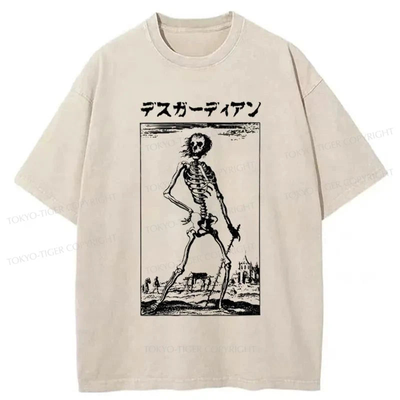 Tokyo-Tiger Death Guardian Japanese Washed T-Shirt