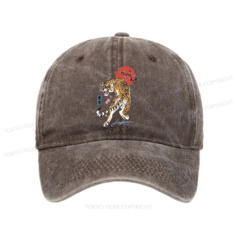 Tokyo-Tiger Tiger Blossom Japanese Sakura Washed Cap