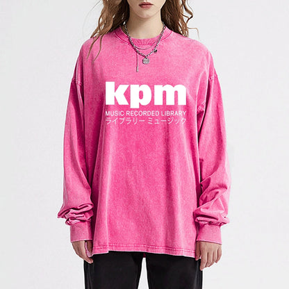 Tokyo-Tiger KPM Music Washed Long Sleeve T-Shirt