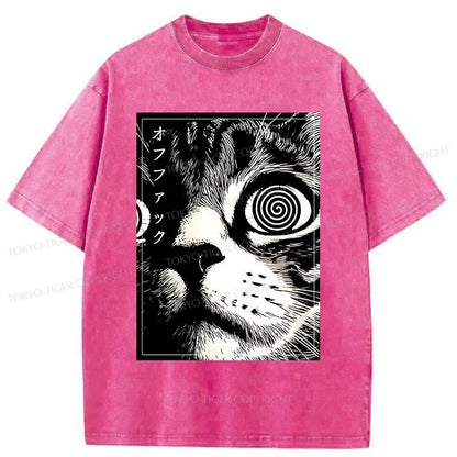 Tokyo-Tiger Scary Cat Japan Washed T-Shirt