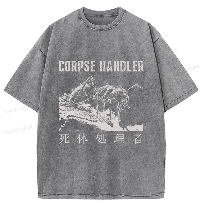 Tokyo-Tiger Corpse Disposer Ants Washed T-Shirt