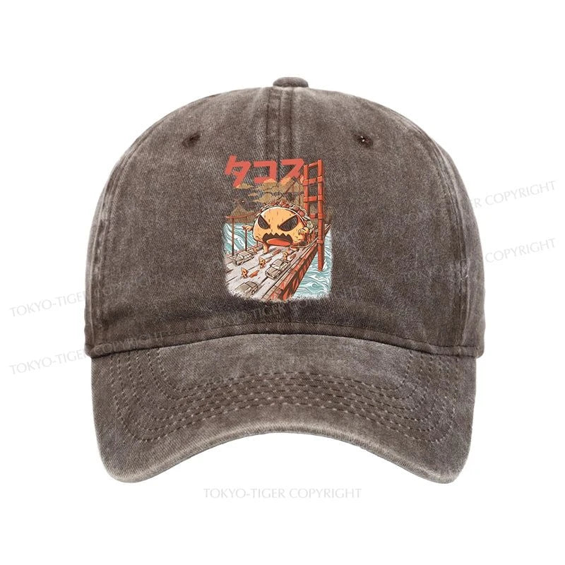 Tokyo-Tiger The Great Taco Kaiju Japanese Washed Cap