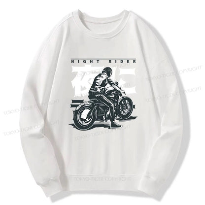 Tokyo-Tiger Motorcyclist Japanese Night Rider Sweatshirt