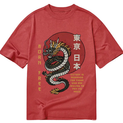 Tokyo-Tiger Japanese Kanji Unisex Dragon Classic T-Shirt