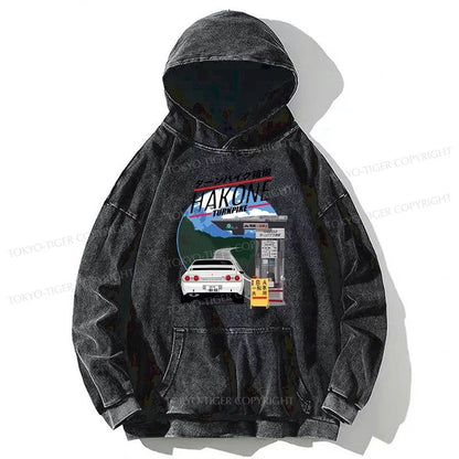 Tokyo-Tiger Hakone Nissan Skyline R32 JDM Washed Hoodie