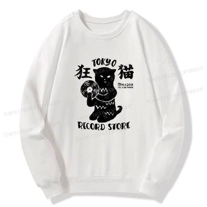 Tokyo-Tiger Tokyo Record Store Cat CD Sweatshirt