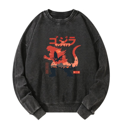 Tokyo-Tiger King of the Monsters Washed Sweatshirt