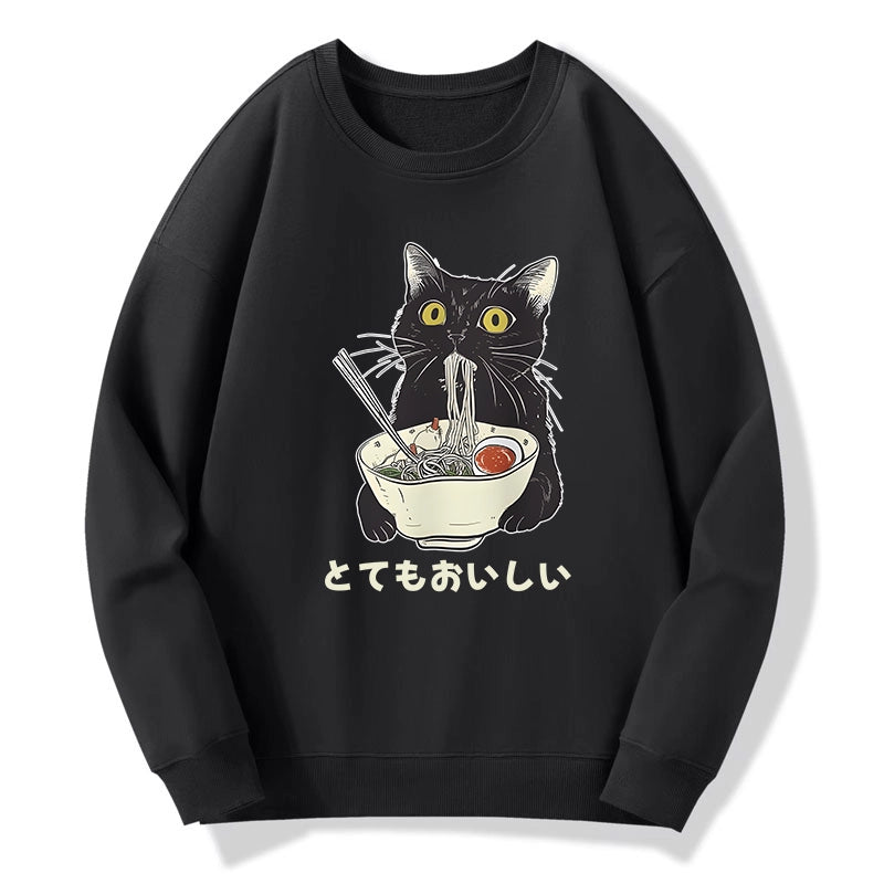 Tokyo-Tiger Cats Eat Ramen Noodles Sweatshirt