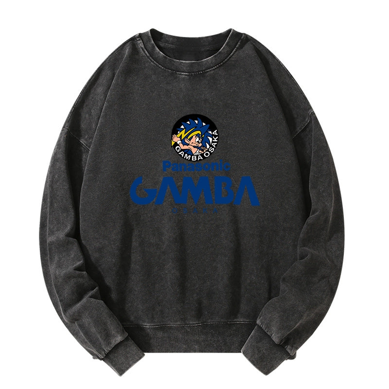 Tokyo-Tiger Vintage PANASONIC GAMBA OSAKA Japanese Washed Sweatshirt