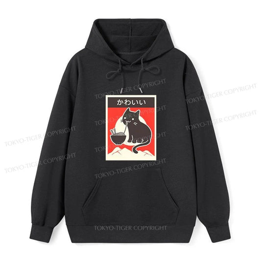 Tokyo-Tiger "Kawaii" Vintage Style Japenese Ramen Cat Classic Hoodie