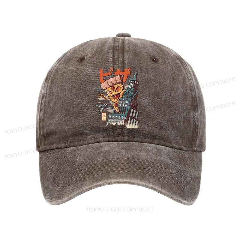 Tokyo-Tiger Great Pizza Kaiju Japanese Washed Cap