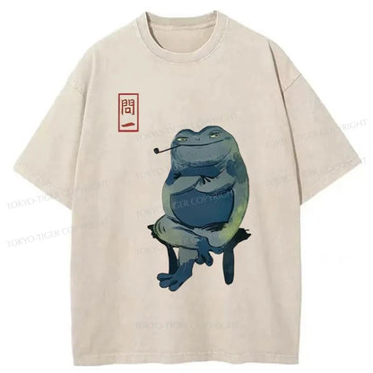 Tokyo-Tiger Proud Frog Japanese Washed T-Shirt