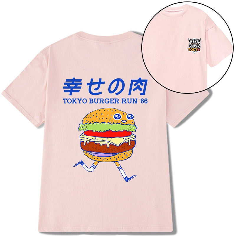 Tokyo-Tiger Tokyo Burger Run Japanese Front Back Classic T-Shirt