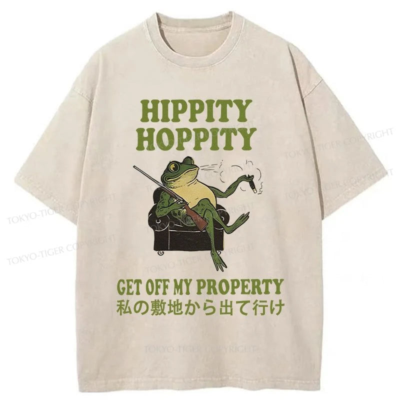 Tokyo-Tiger Get Off My Property Washed T-Shirt