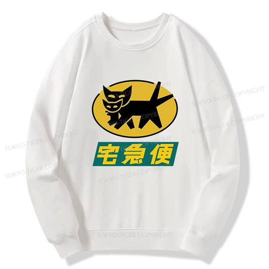 Tokyo-Tiger Black Cat Quick Transport Sweatshirt