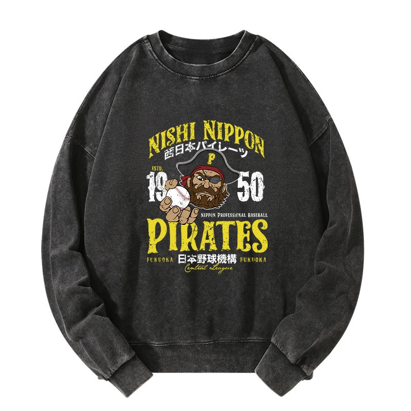 Tokyo-Tiger Nishi Nippon Baseball Washed Sweatshirt