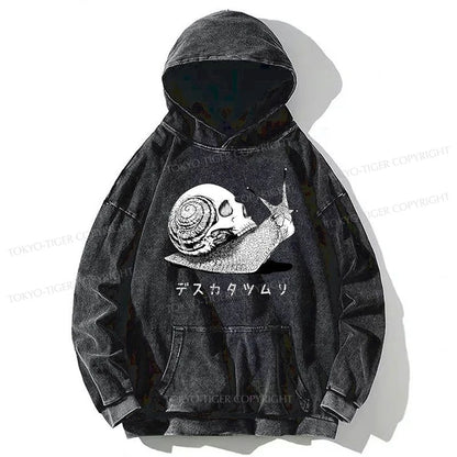 Tokyo-Tiger Death Snail Manga Washed Hoodie