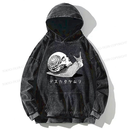 Tokyo-Tiger Death Snail Manga Washed Hoodie