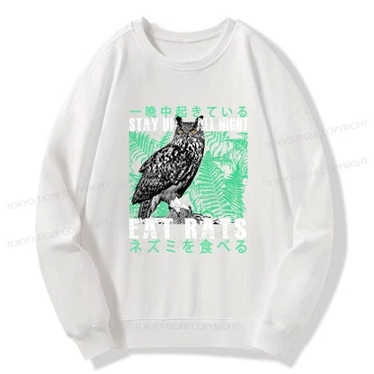 Tokyo-Tiger Owls Prey On Rats At Night Sweatshirt