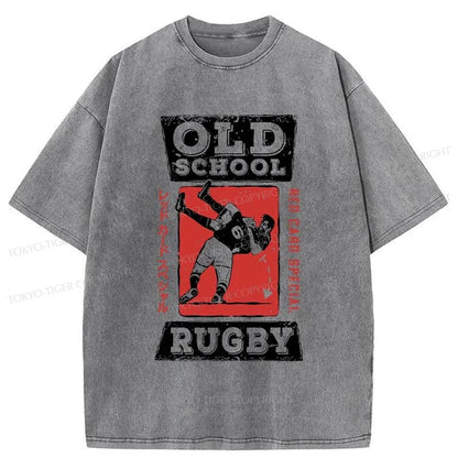 Tokyo-Tiger Old School Rugby Washed T-Shirt