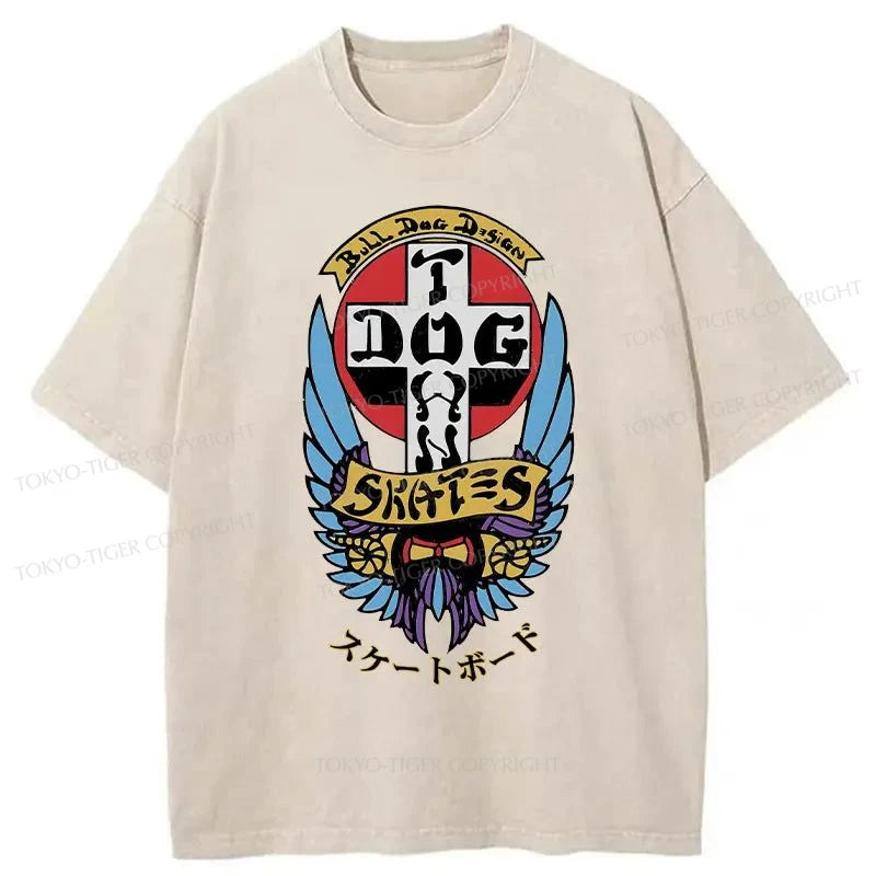 Tokyo-Tiger Cross Skateboards Japan Washed T-Shirt