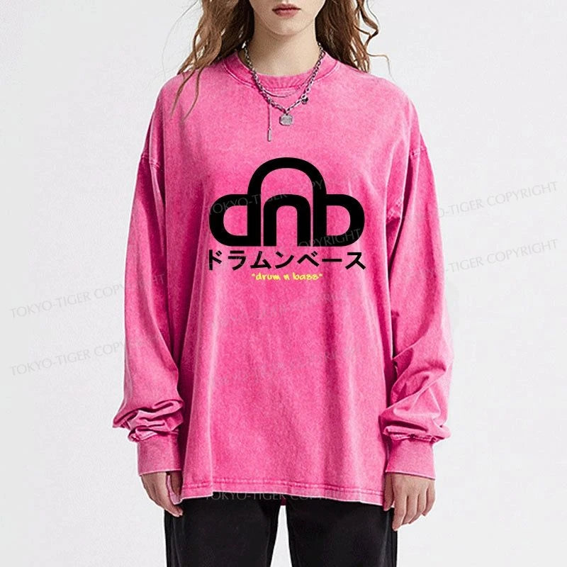 Tokyo-Tiger DNB Japan Washed Long Sleeve T-Shirt