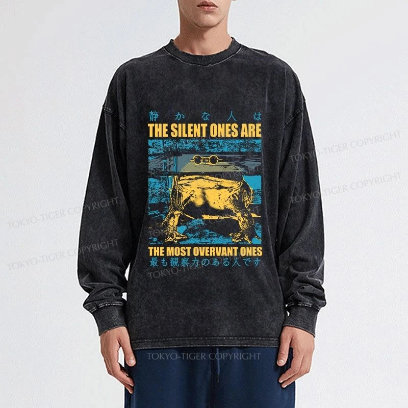 Tokyo-Tiger Silent Frog Japanese Washed Long Sleeve T-Shirt