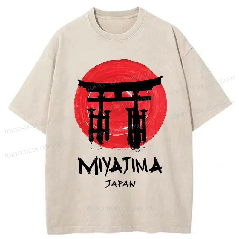 Tokyo-Tiger Miyajima Island Washed T-Shirt