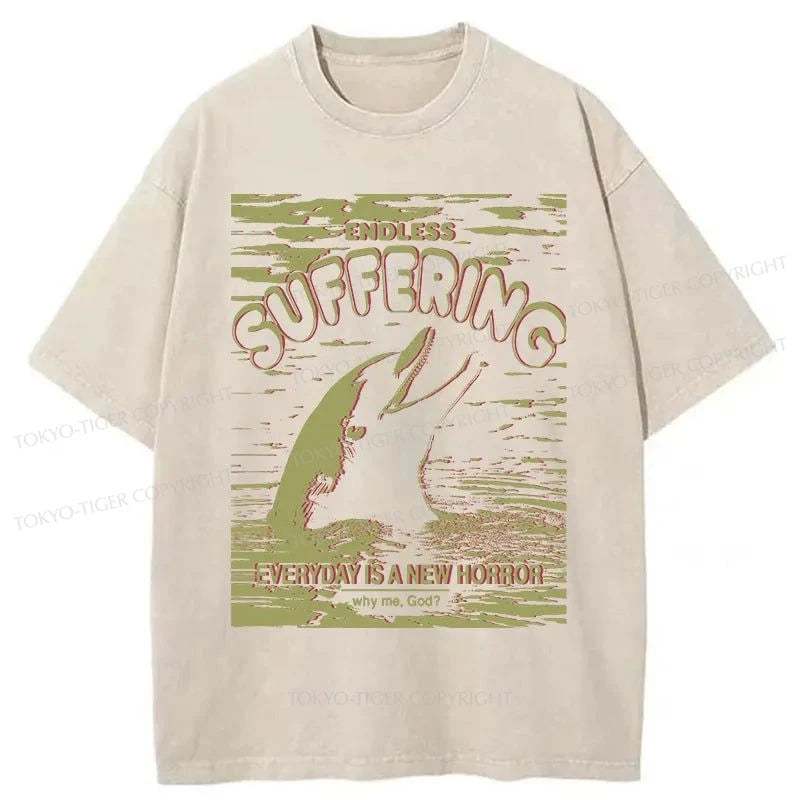 Tokyo-Tiger Frightened Dolphin Washed T-Shirt