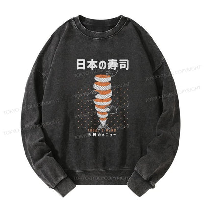 Tokyo-Tiger Today's Menu Washed Sweatshirt