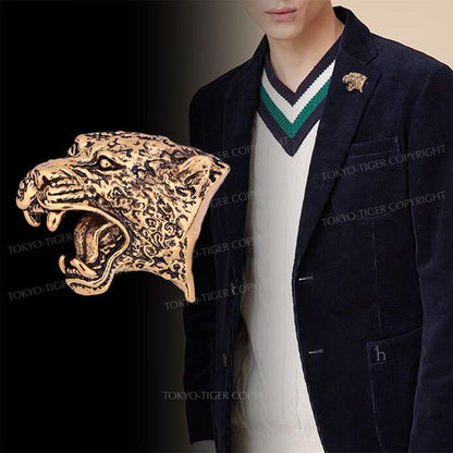 Tokyo-Tiger Vintage Leopard Head Pin