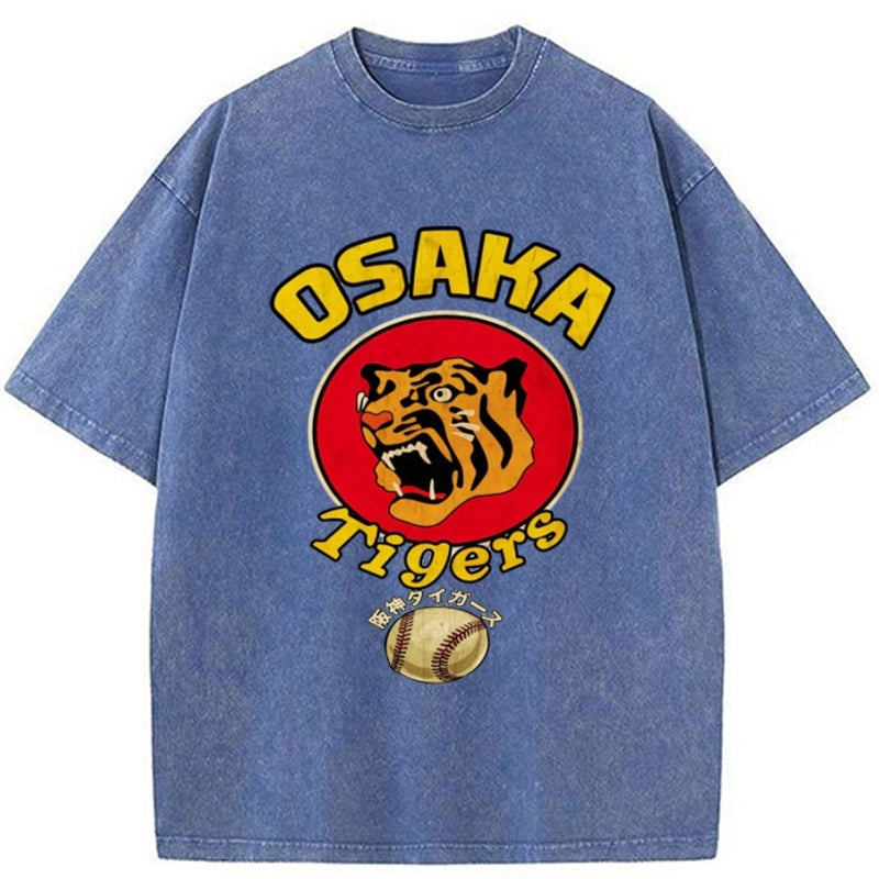 Tokyo-Tiger Osaka Tiger Baseball Washed T-Shirt