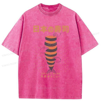 Tokyo-Tiger Today's Menu Washed T-Shirt