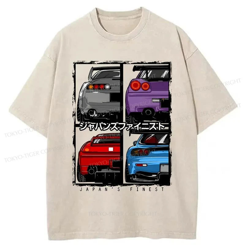 Tokyo-Tiger Japanese Car Washed T-Shirt